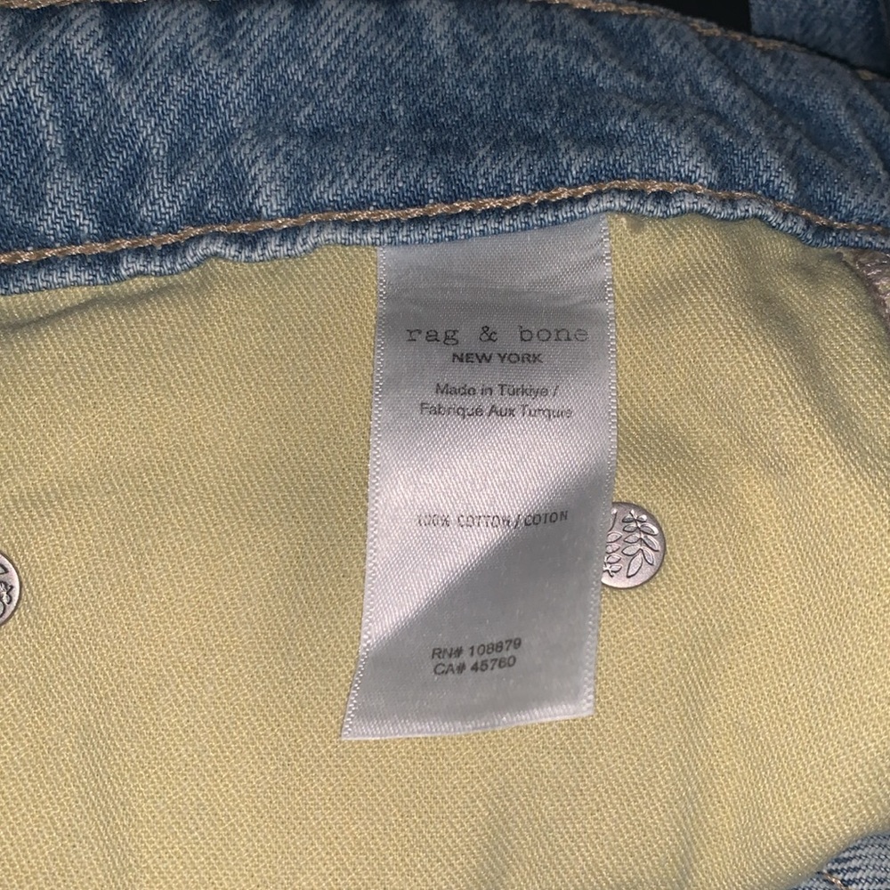 rag & bone Logan Distressed Mid Rise Wide
Leg Jeans Color: Ludlow size 30&31 - Picture 6 of 13